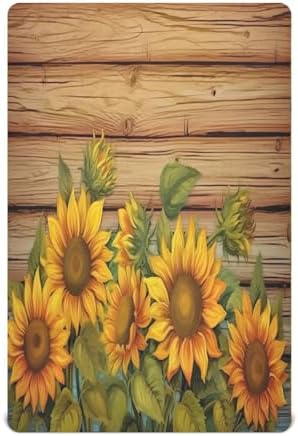 Jihqo Wooden Sunflower Crib Sheets Pack N Play 39 x 27