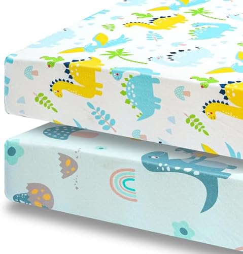 Super Soft Stretch Knit Crib Sheet Set 2 Pieces Fits All