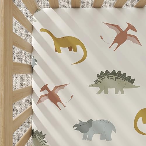 Evolur Rawrsome Light Crib Sheet Set 2 Pack