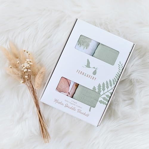 Fern Avery Organic Swaddle Blanket - Woodland Theme for Baby