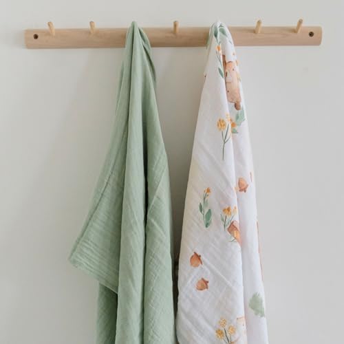 Fern Avery Organic Swaddle Blanket - Woodland Theme for Baby