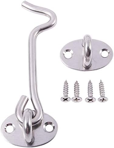 DEIHGE 1set Stainless Steel Gate Latch Silent Holder