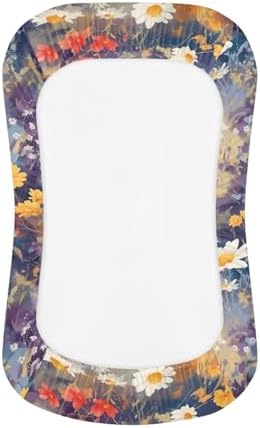 Daisy Bassinet Sheets with Marguerites Flowers