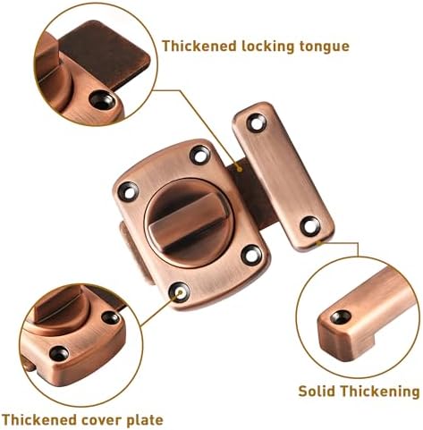 Alise Red Bronze Gate Latch with Rotate Design