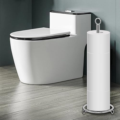 Siyzda Chrome Metal Toilet Paper Holder Stand 1