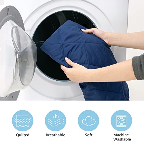 TILLYOU Pack n Play Sheets Pad 2 Pack - Thick Soft Gray Navy