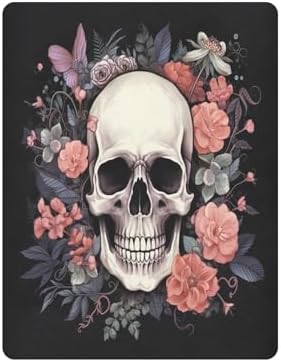 Floral Sugar Skull Crib Sheets Soft Breathable 52x28
