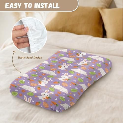 Pzuqiu Soft Cartoon Carrot Bunny Crib Sheet