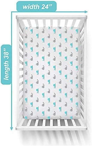 TL Care 100 Natural Cotton Mini Crib Sheet 38x24
