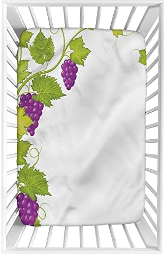 XISUNYA Decorative Crib Sheet Vineyard Microfiber 28x52