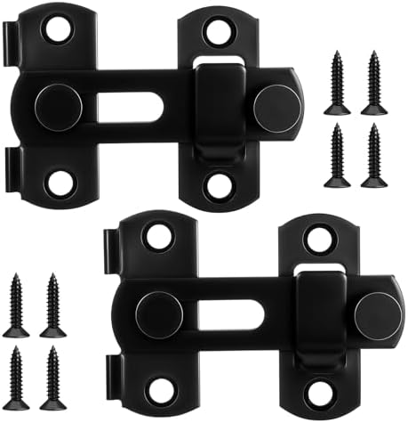 Cobee 2 Pcs Barn Door Lock Stainless Steel 1