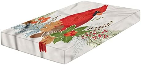 XISUNYA Red Bird Crib Sheet Set 28x52x8 Microfiber Baby Sheet
