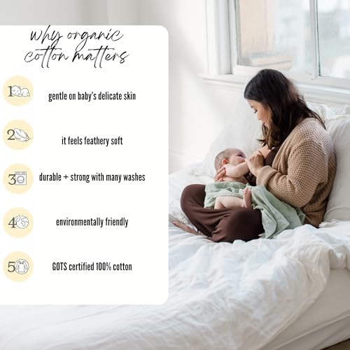 Fern Avery Organic Swaddle Blanket - Woodland Theme for Baby