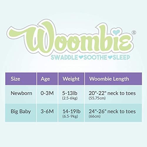 Woombie Original Swaddling Blanket - Big Baby 14-19 lbs