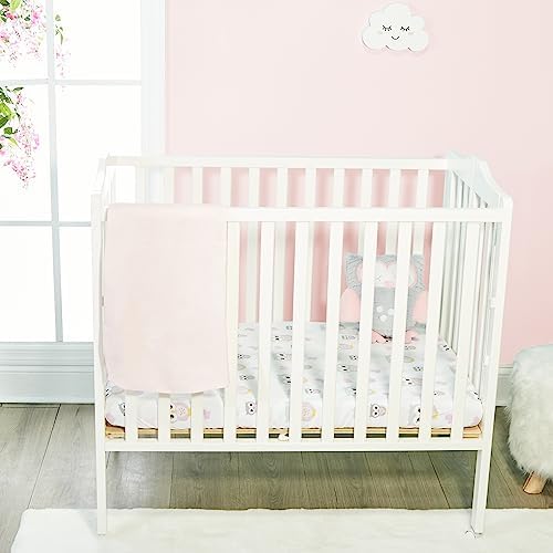2 Pack N Play Mattress Sheets - Soft Percale Cotton with OwlHeart Designs