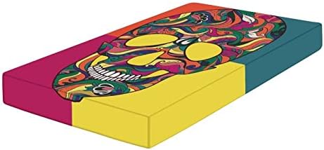 Sugar Skull Decor Fitted Crib Sheet Set 28x52