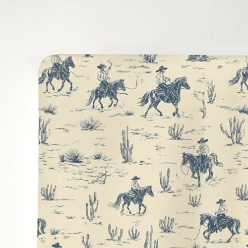 Vintage Western Cowboy Crib Sheets 28x52