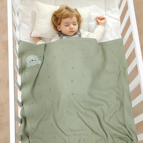 Mimixiong Soft Organic Cotton Swaddling Blanket 40x30 Inch