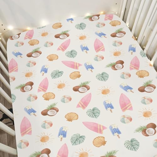 Soft Snug Fitted Crib Sheets for Boy Girl 52x28 Inches