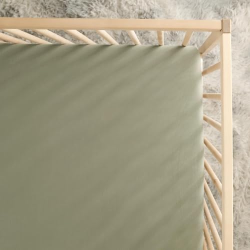 GRSSDER Mini Crib Sheets 3 Pack Sage Green