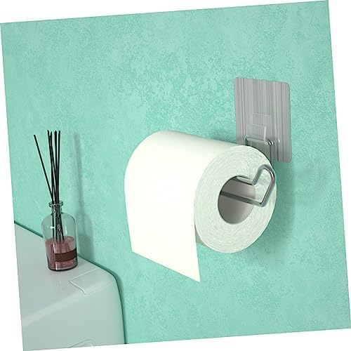 1pc Wall Mounted Roll Holder Chrome Stainless Steel Bathroom Storage Stand