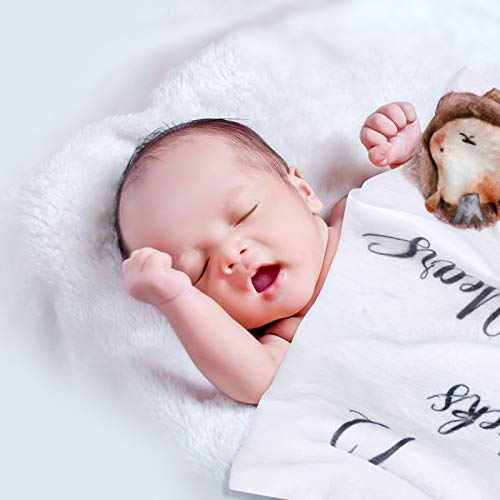 Baby Monthly Milestone Blanket - 55x40 Inches Soft Fleece