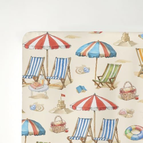 Summer Beach Baby Crib Sheets 52x28 Fitted Set