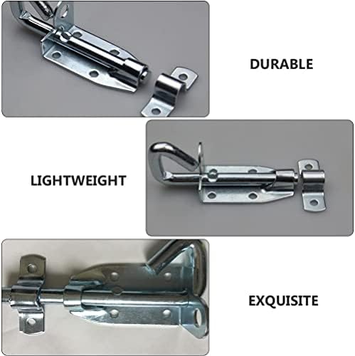 VOIV Gate Bolt with Slide Lock Hasp 2 Sets Stainless Steel Security Latch