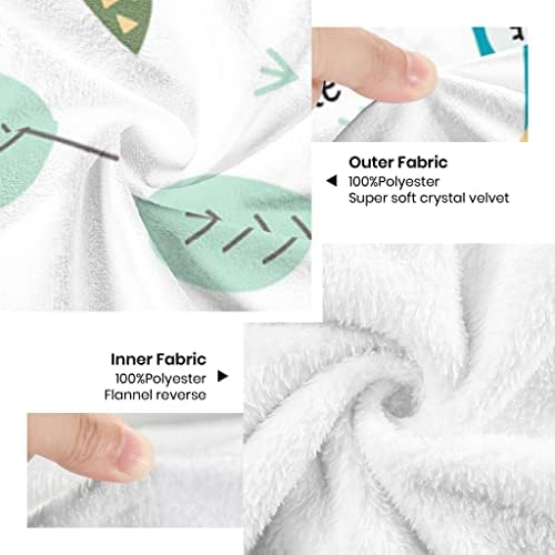 Personalized Flannel Baby Blanket with Name and Heart Pattern