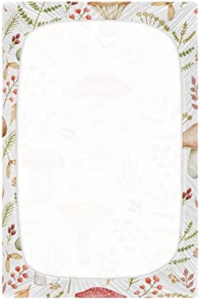 Kigai Mushroom Twig Crib Sheet for Girls and Boys