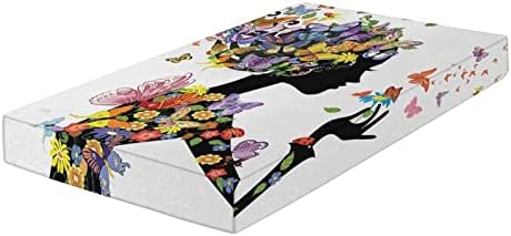 XISUNYA Decorative Crib Sheet Set 28x52x8 Butterfly Flower Print
