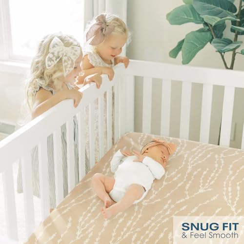 GRSSDER Ultra Soft Stretch Crib Sheets Set 2 Pack