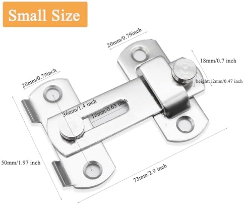 5 Pack Stainless Steel Barn Door Latches with Screws