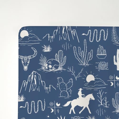 Western Cowboy Baby Crib Sheets 52x28 Inch Soft Fitted Mattress Cover