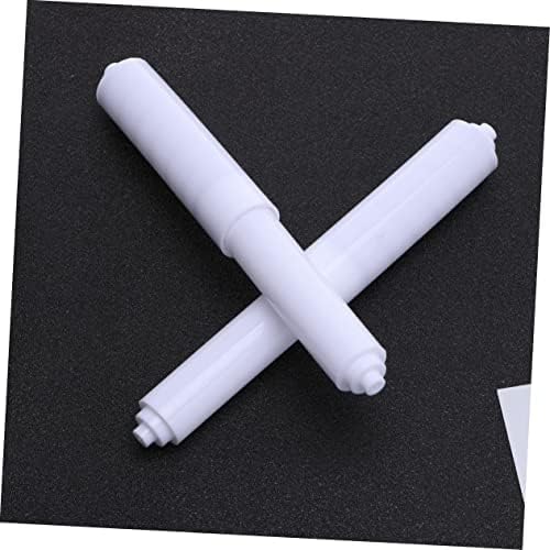 VILLCASE 2 Pack White Plastic Toilet Paper Holders Easy Install Spring Loaded Replacement