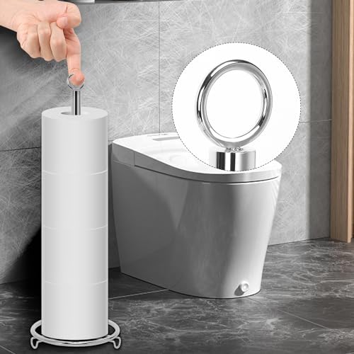 Siyzda Chrome Metal Toilet Paper Holder Stand 1
