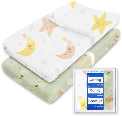 TotBasic Extra Stretchy Changing Pad Cover 2 Pack 1