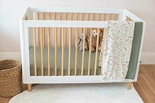 Pobibaby Ultra-Soft Sage Green Crib Sheet
