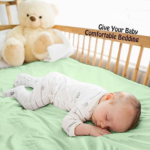 Ersmak 2 Pack Satin Crib Sheets - Soft Breathable