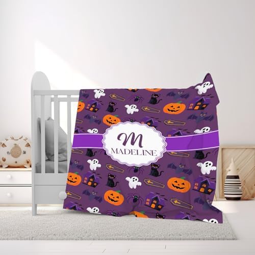 Zocoshi Halloween Baby Blanket with Custom Name 1