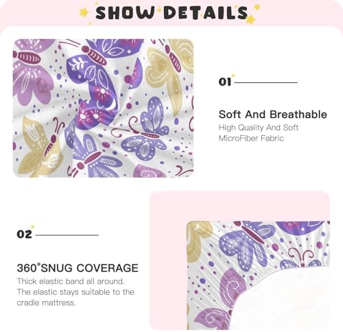 FASHONFASCIN Crib Sheets for Boys Girls with Childlike Print