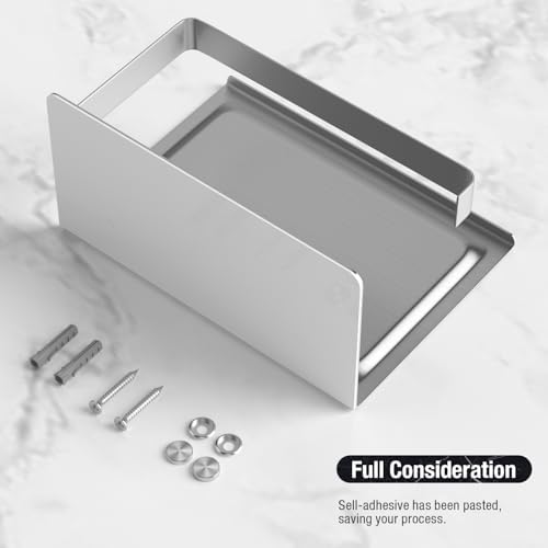 HITSLAM Brushed Nickel Toilet Paper Holder with Phone Shelf