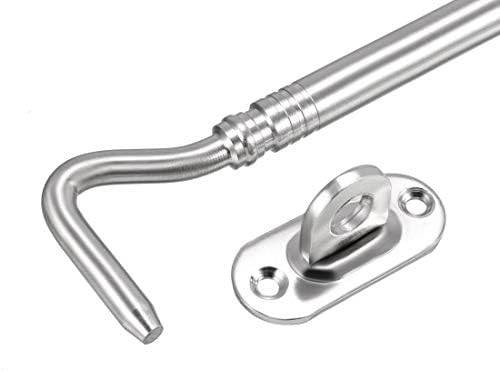 SHAUNI Hook and Eye Latch Gate Bolt with Mounting Screws 2pcs