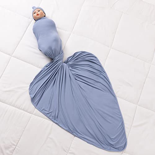 Kloovete Large Swaddle Blanket with Knotted Hat for Newborns