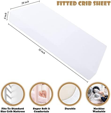 ANGELJUAN Soft Fitted Crib Sheet with Farm Animals Pattern 1