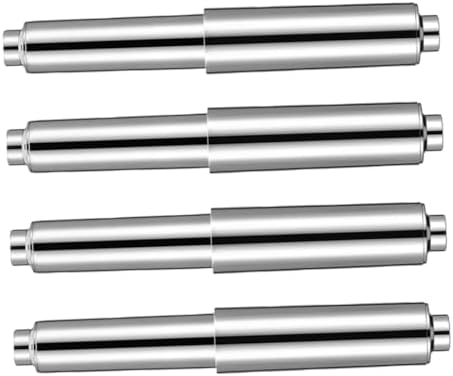 4PCS Chrome Toilet Paper Holder Rods with Spring Loaded Design