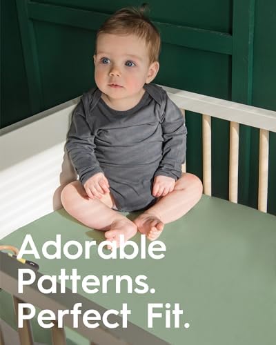 TOTBASIC Crib Sheets 2 Pack Ultra Soft Breathable