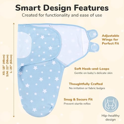 Mama Cheetah Organic Swaddle Sack 3-Pack Blue