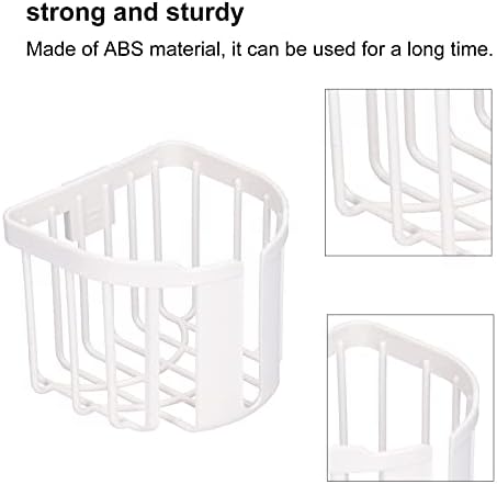 Gigicial Toilet Paper Holder - Wall Mounted Tissue Roll Shelf White