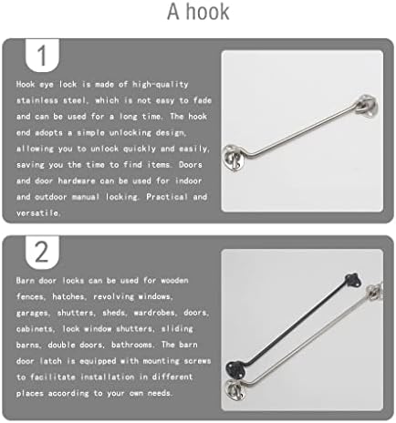 DEIHGE Hook and Eye Latch Gate Bolt Lock